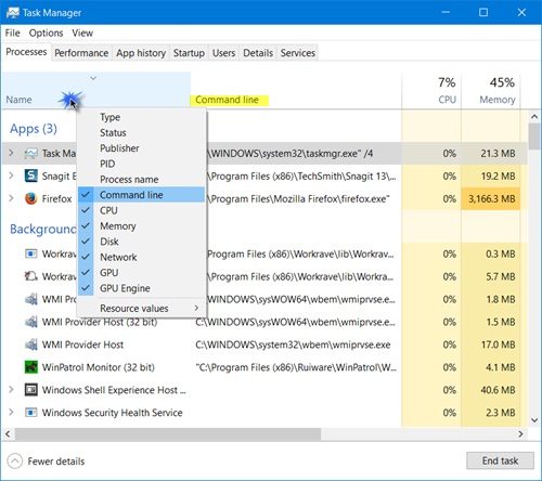 如何在Windows10任務(wù)管理器中顯示命令行