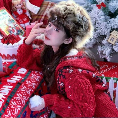 圣誕節女生頭像大全2019 好看的圣誕節女頭像真人