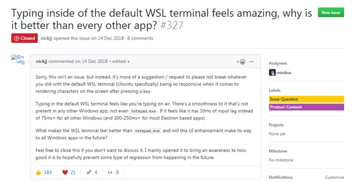 為什么微軟 WSL 的默認終端輸入體驗比其他同類的應用好