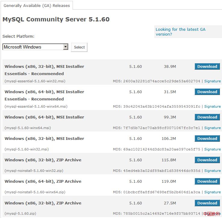 MySQL essential版本和普通版本有什么區別？
