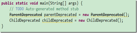 Java @Deprecated注解的作用及傳遞性