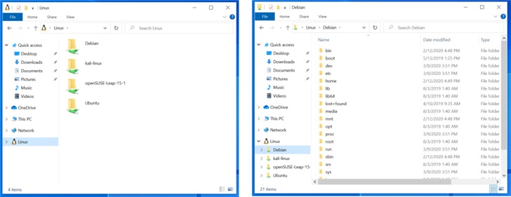 WSL 與文件資源管理器集成，在 Win10 中體驗 Linux 更簡單