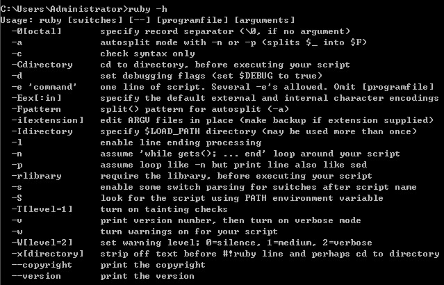 Windows下ruby語言安裝教程