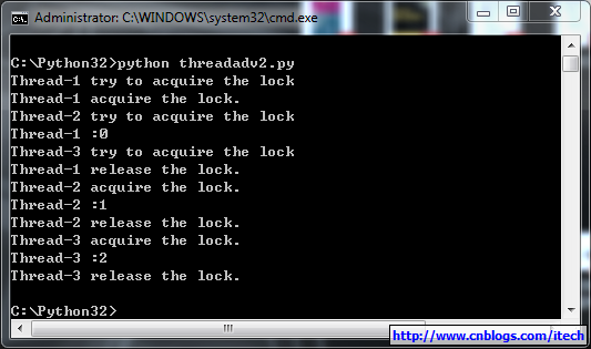 Python多線程同步Lock、RLock、Semaphore、Event實例