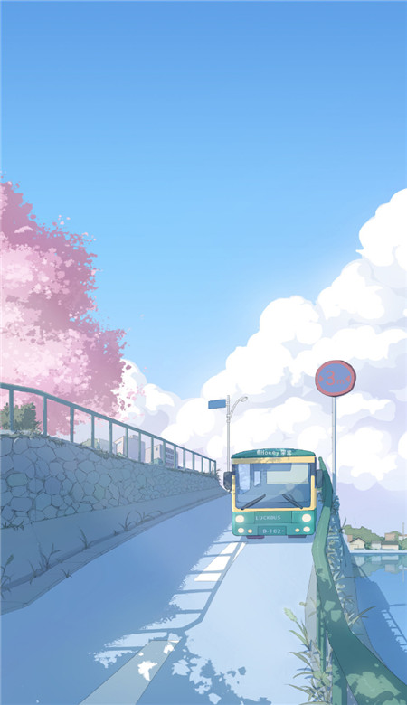 藍色日系小清新壁紙合集 日系風景圖片街道動漫