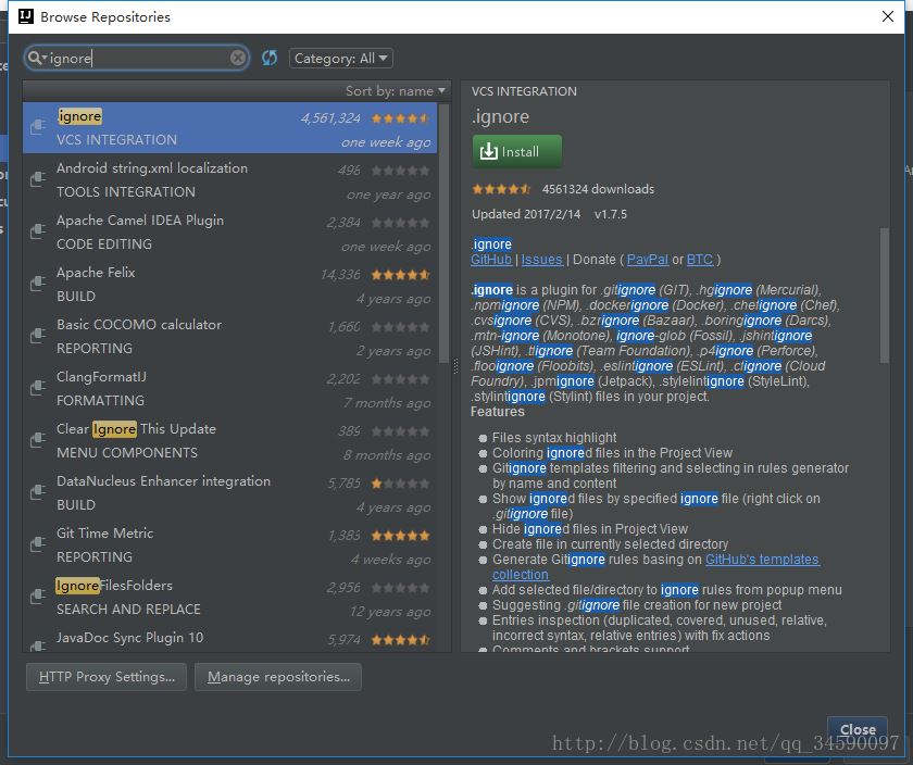 詳解如何在IntelliJ IDEA中使用.ignore插件忽略不必要提交的文件