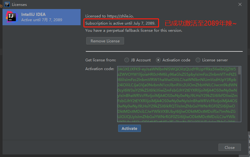 IntelliJ IDEA 2020最新注冊碼(親測有效,可激活至 2089 年)