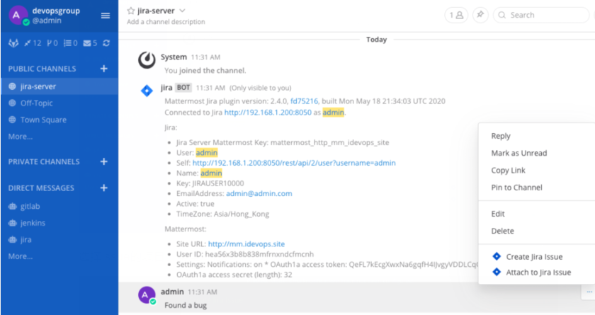 Mattermost+Jira集成加速DevOps工作流程 Mattermost+Jira集成加速DevOps工作流程