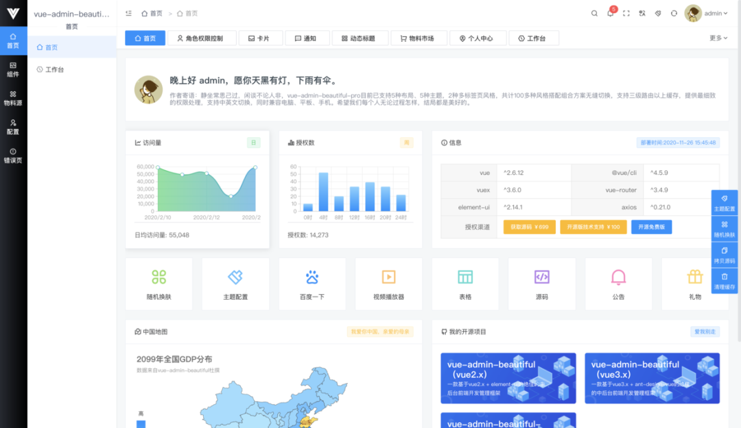 10 個(gè) GitHub 上超火和超好看的管理后臺(tái)模板(推薦)