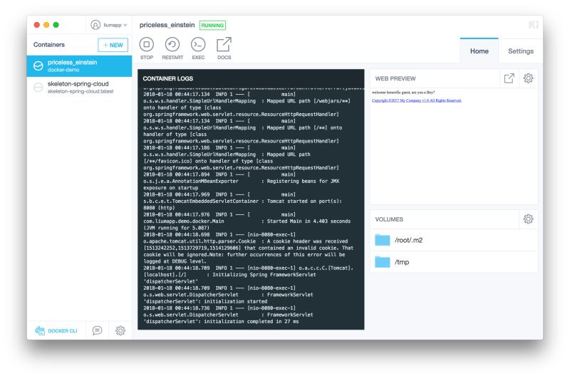 Mac下部署springBoot項目到Docker中(demo)