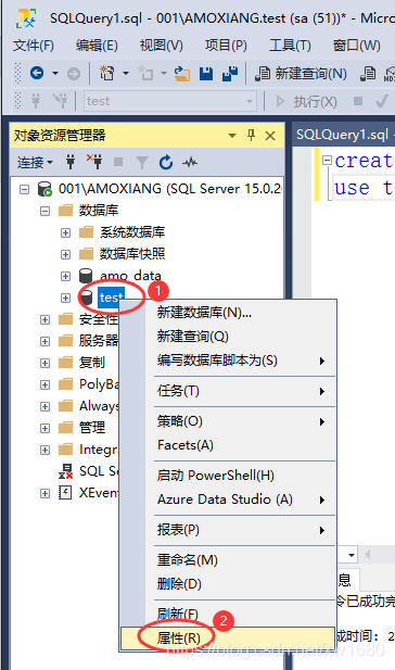 SQLServer2019 數據庫的基本使用之圖形化界面操作的實現