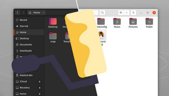 Ubuntu 21.10 外觀變化，僅配備 fully-light/dark 版本