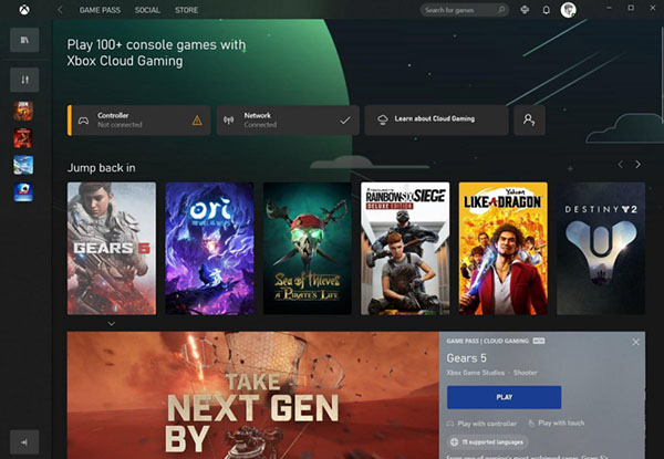 微軟 xCloud 云游戲已支持通過 Windows 11/Windows 10 版 Xbox App 運行