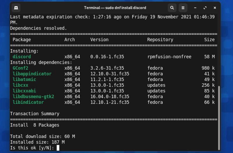 如何在 Fedora Linux 上安裝 Discord