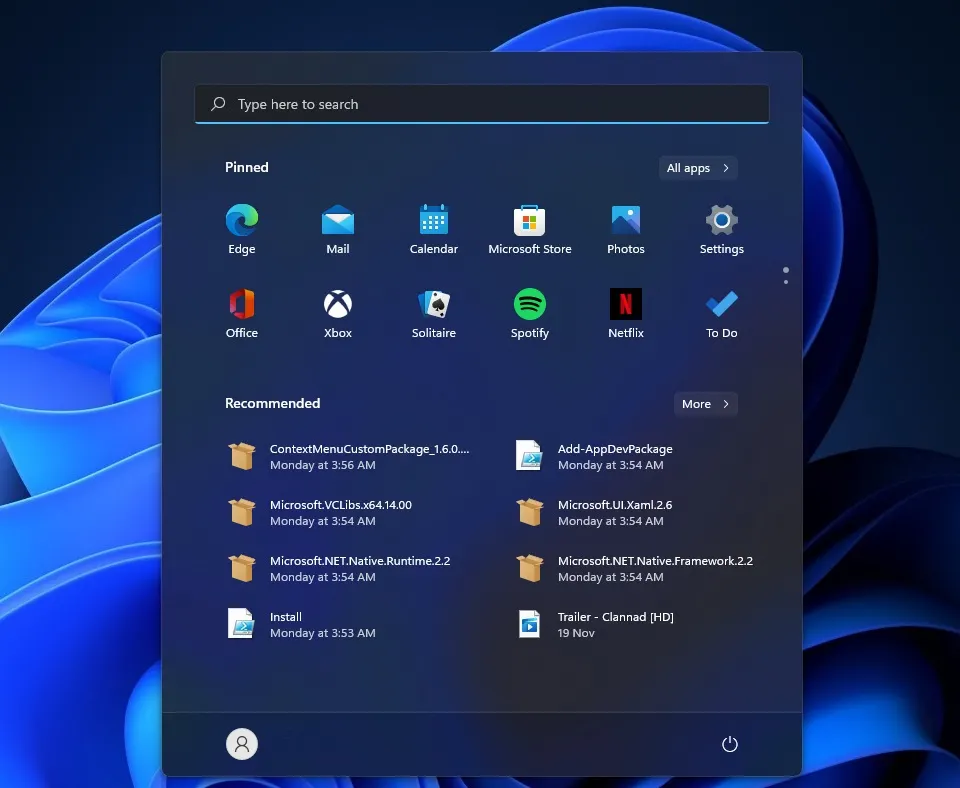 Windows 11豐富開始菜單布局：可選擇更多固定程序/推薦