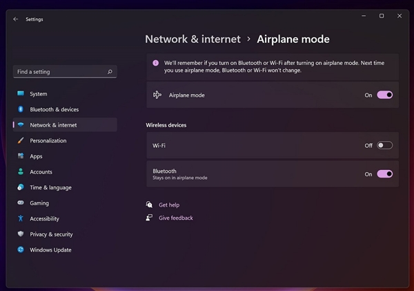 Windows 11老毛病終于解決:飛行模式不再自動關(guān)閉藍(lán)牙 Windows 11老毛病終于解決:飛行模式不再自動關(guān)閉藍(lán)牙