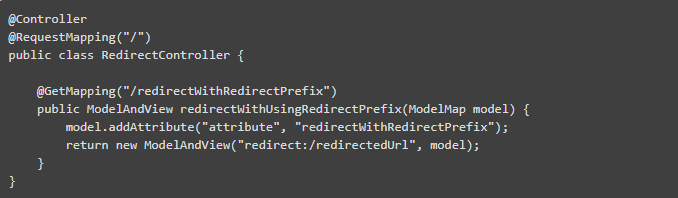 springboot 重定向方式(redirect前綴)