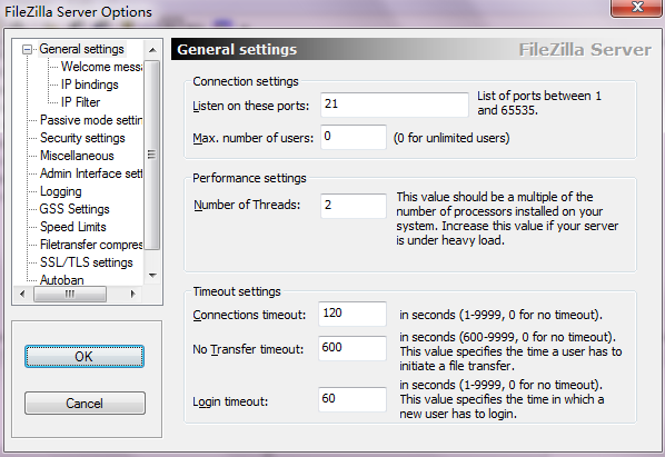 ftp服務(wù)器FileZilla Server詳細(xì)配置教程