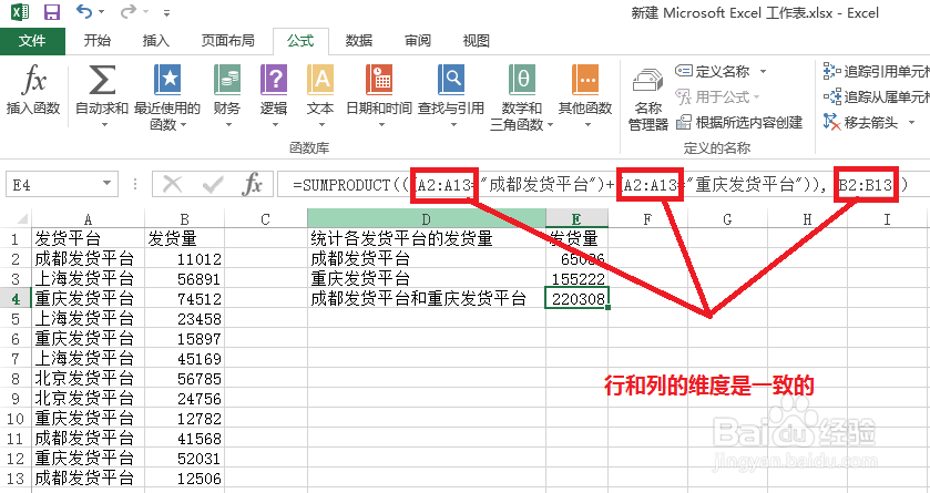 Excel中Sumproduct函數的使用方法