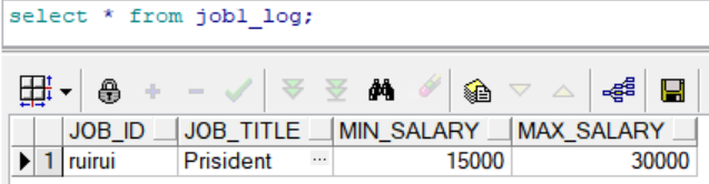 Oracle 觸發器trigger使用案例