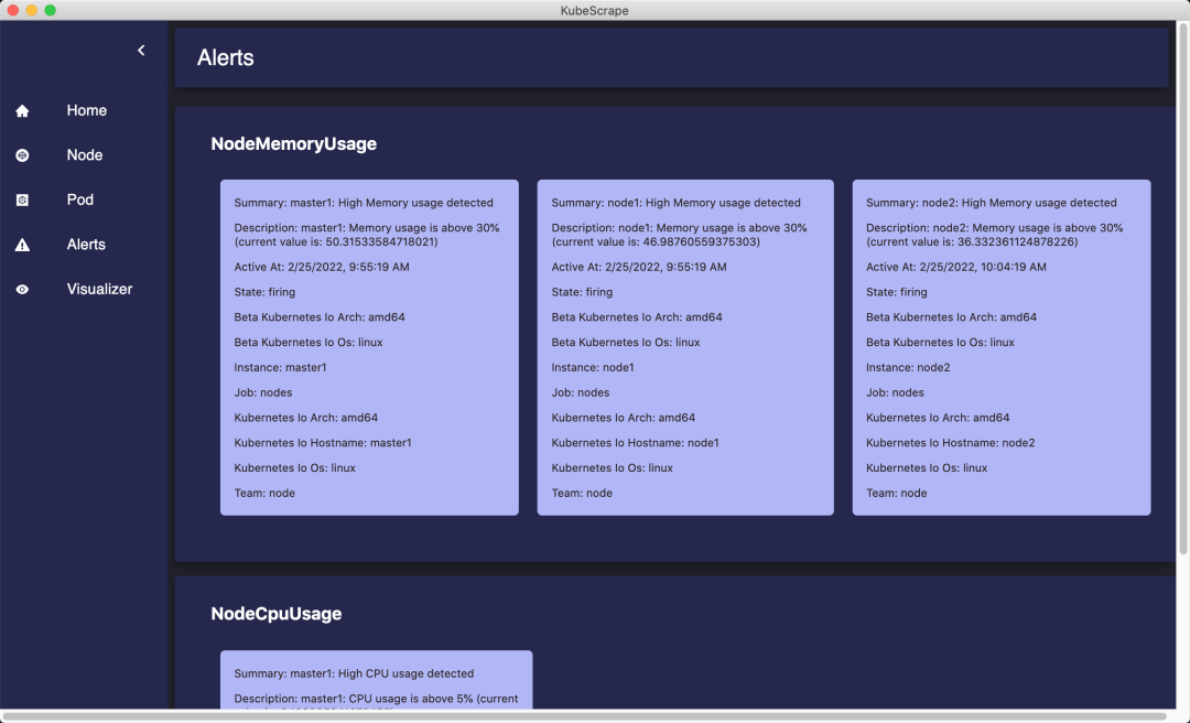 Kubernetes 開源桌面監控軟件 - KubeScrape