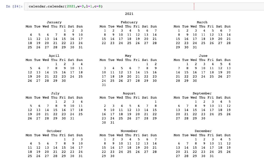 python編程開發時間序列calendar模塊示例詳解