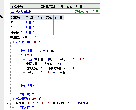 易語言自編數(shù)組排序的方法