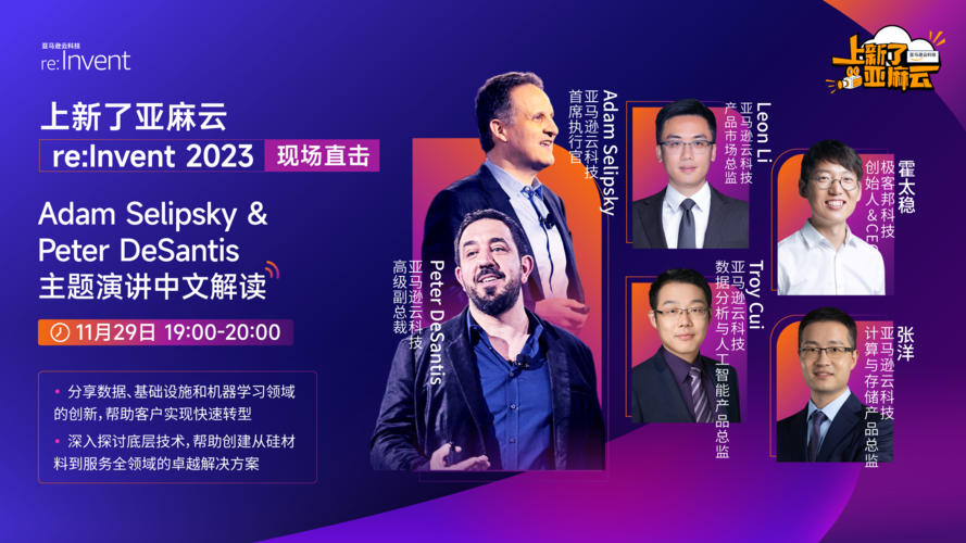 2023亞馬遜云科技re:Invent 現場直擊- Adam Selipsky &amp; Peter DeSantis主題演講中文解讀                 